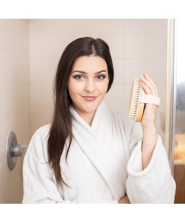 Hand Size Dry Brushing Body Brush for Face, Foot, and Legs - Exfoliate, Tighten Skin, Reduce Cellulite - Natural Bristle Scrubber for Dead Skin & Lymphatic Drainage - Buy Online on GoSupps.com