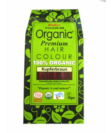 Radico Radico Colour Me Copper Brown Organic Vegetable Hair Colour with Ayurvedic Herbs No Ammonia or Hydrogen Peroxide - Also Suitable for Grey Hair - 500g