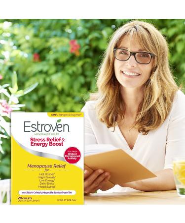 Estroven Maximum Strength Menopause Relief + Energy | 28 Once Daily Caplets - Buy Online on GoSupps.com