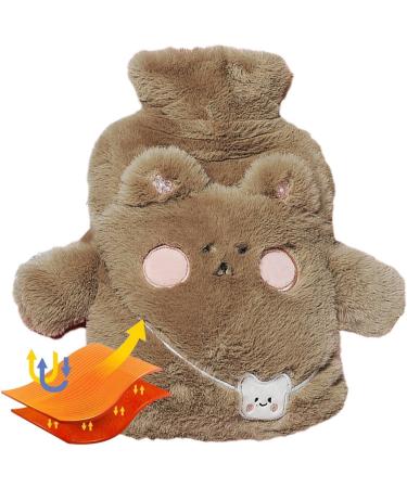 Heated Water Bottle 1000ml | Beaver Hot Water Bottle with Cover | Perfect Gift for Friends & Family | Cozy Hand & Foot Warmer - Buy Online on GoSupps.com