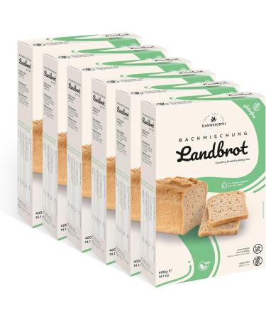 Glutenfree baking mix country bread 6 x 400g Hanneforth - Buy Online on GoSupps.com