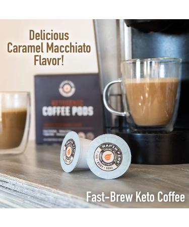 Rapidfire Caramel Macchiato Keto Coffee Pods - Energy & Metabolism Support - 16 Count - Buy Online on GoSupps.com
