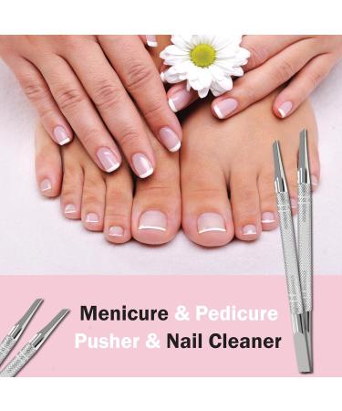 Haryali London Cuticle Pusher - 6" Cuticle Pusher Tool - Cuticle cutter - Cuticle Remover - Cutter Knife End Cuticle Trimmer and Pusher - for Safe and Precise Cuticle Removal - Stainless Steel - Buy Online on GoSupps.com