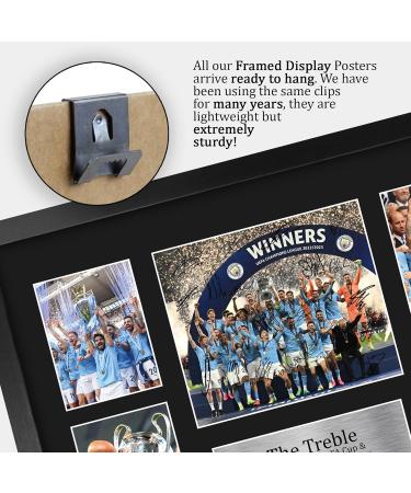 Buy A3 Framed Manchester City Treble Winners Print - Premier League FA Cup & Champions League 22/23 - HWC Trading - Buy Online on GoSupps.com