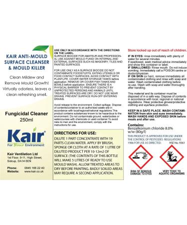 Kair Anti Mould Surface Cleanser Concentrate To Clean Mould Growth Areas - Buy Online on GoSupps.com