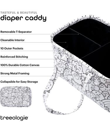 Baby Diaper Caddy Organizer Basket for Nursery Changing Table - Car Storage Tote Bag for Nappy  Diapers  and Wipes - Newborn Registry Shower Gift for Girl and Boy Must Haves - Travel Bin(White) - Buy Online on GoSupps.com