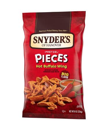 Snyder's Hot Buffalo Wing Pretzel Pieces - 8oz (Pack of 6) | Crunchy Snacks - Buy Online on GoSupps.com