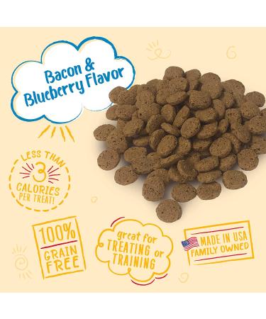 Charlee Bear Grain Free Crunch Natural Treats for Dogs | Made in USA | Low Calorie Bacon & Blueberry Treats - Buy Online on GoSupps.com