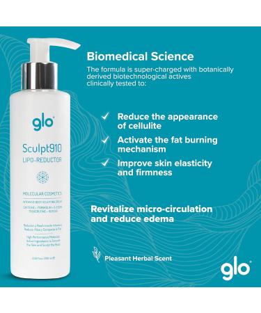 Glo Sculpt910 Cellulite Remover Cream - Advanced Anti-Cellulite Cream with Nanotechnology for Fast Cellulite Treatment Skin Firming and Tightening Lotion - Targets Arms Thighs Butt Hips and Belly - Buy Online on GoSupps.com