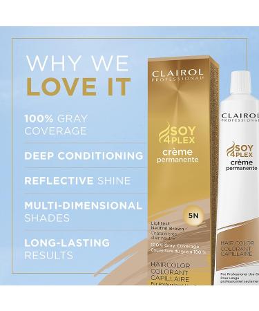 Clairol Professional 5N Lightest Neutral Brown Permanent Hair Color 2 oz - Buy Online on GoSupps.com