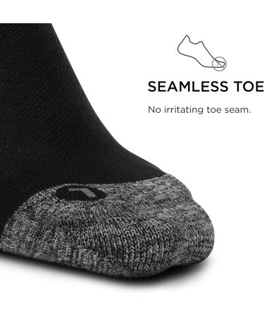 Feetures Plantar Fasciitis Relief Cushion Sock - Arch Support for Men & Women - No See Through - Black - Buy Online on GoSupps.com