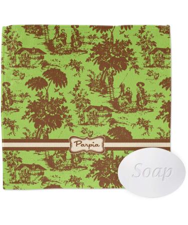 YouCustomizeIt Personalized Green & Brown Toile Washcloth