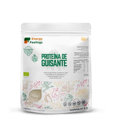 Energy Feelings Energy Feelings Vanilla Flavor Pea Protein Powder | 75% Vegan Eco-Friendly Gluten Free Lactose Free Protein No Added Sugar | Protein to Gain Muscle Mass and Health