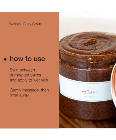 Natio Wellness Body Scrub - Exfoliating Body Scrub with Walnut Aloe & Chamomile | 15.87 oz - Microbead-Free Body Exfoliator for Smooth Skin - Buy Online on GoSupps.com