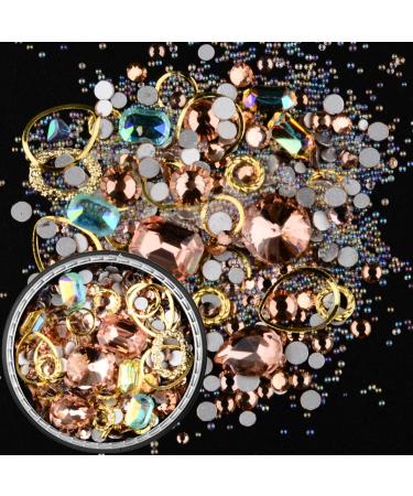 6 Wheels Mixed Sparkle Nail Art Rhinestones, Diamonds, Crystals, Butterfly Beads, Pearls, Studs, Gems, Rivets & Charms Kit - Buy Online on GoSupps.com