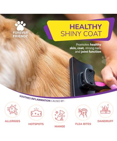 Fish Oil Omega Supplements for Dogs and Cats - 120 Softgels for Pets - Great for Itchy Dry Skin Allergies & Dandruff Furever Friendz - Buy Online on GoSupps.com