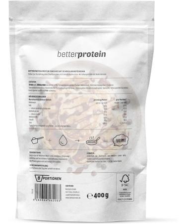 Pancake Protein Mix - Chocolate Chip Mix - Pancake Mix with Local Protein Powder for Roasting a High Protein Meal - Made in Germany - 400g - Best - Buy Online on GoSupps.com