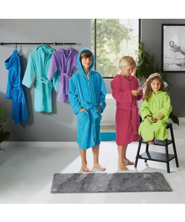 Erwin Mller Children's Bathrobe with Zipper & Hood - 100% Cotton Fuchsia Size 86/92 - Soft Suction-Strong & Convenient Bags - Buy Online on GoSupps.com