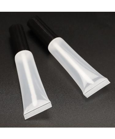 Shanrya Lip Balm Soft Tubes Refillable Lip Balm Soft Tubes 50 Pcs Compact Transparent Bottle Lip Gloss Soft Tubes for Business Travel - Buy Online on GoSupps.com