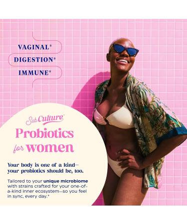 Enzymedica SubCulture Probiotics for Women 50 Billion CFU Vaginal & Urinary Health Immune and Digestive Support 30 Capsules 30 Count (Pack of 1) - Buy Online on GoSupps.com