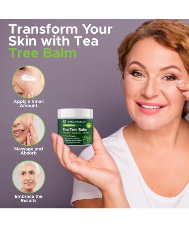 OWELL NATURALS Tea Tree Balm Oil 2oz - Soothes Acne Itchy Skin & Rashes - Vitamin E Paraben-Free Multi-Use for Insect Bites & Burns - Buy Online on GoSupps.com