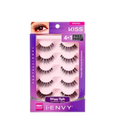 iEnvy by Kiss So Wispy 03 Strip Eyelashes 5 Pair Value Pack KPEM60 Natural Wispies Style 10 Count (Pack of 1)