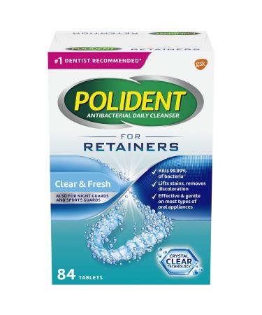 Polident Retainers Cleansing Tabs 84ct (Packaging May Vary) 84 Count (Pack of 1)