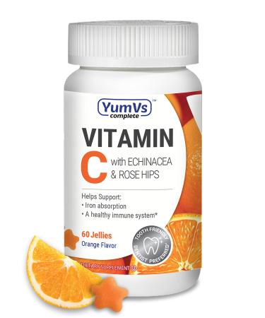 YumV's Vitamin C with Echinacea & Rose Hips Orange Flavor 60 Jellies