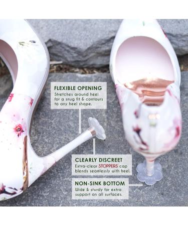 GoGoHeel STOPPERS Heel Protectors - Prevent Grass Sinking | 4 Size Set | Clear - Ideal for Outdoor Events - Buy Online on GoSupps.com