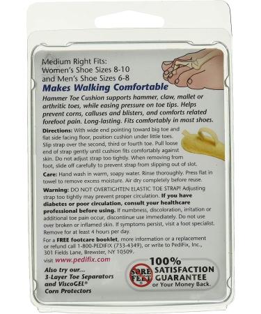 PediFix Felt Hammer Toe Crest Cushion - Medium Size - Right Foot - Buy Online on GoSupps.com