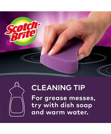 Scotch-Brite Cooktop Glass Stovetop Cleaning Pads - 4 Count, Multi-Color - Tackle Burnt-On Messes Efficiently - Buy Online on GoSupps.com