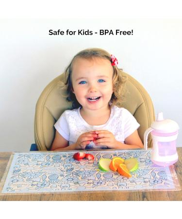 Suessie Disposable Placemats for Baby - Happy Owls (60 Count) | Perfect for On-the-Go Dining - Buy Online on GoSupps.com