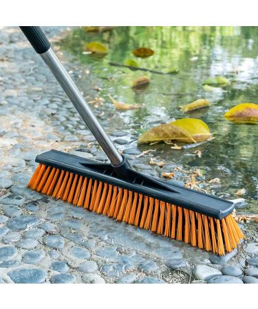 Stiff Bristle Shower Scrubber | Indoor Outdoor Bristle Broom Outdoor Sweeping Brush for Portable Outdoor Sweeping Floor Scrub Brush Grout Brush for Garages Decks Skoulazeo 50cm - Buy Online on GoSupps.com