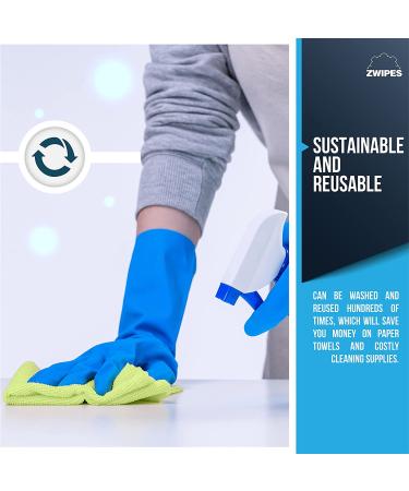 Zwipes 924 Microfiber Cleaning Cloths 24-Pack - Premium Cleaning Cloths for Household & Car - 24 Pack - Buy Online on GoSupps.com