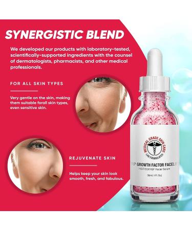 Skin Pro Epidermal Serum for Face - PRP Facelift, IGF EGF, HGF Serum - Anti-Wrinkle with Jojoba Beads - Buy Online on GoSupps.com