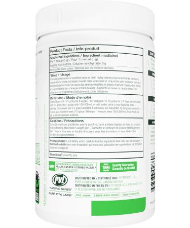 PVL 100% Pure Creatine - Creatine Monohydrate Micronized Powder - Creatine Powder Supplement for enhanced high-intensity performance - 300 g - Unflavoured 60 Servings (Pack of 1) - Buy Online on GoSupps.com