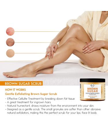 O Naturals Papaya & Brown Sugar Body Scrub - Natural Exfoliator for Women, Cellulite Remover & Moisturizing Polish (8.45oz) - Buy Online on GoSupps.com