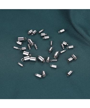 60pcs Stainless Steel Cord End Caps Set for Jewelry Making - 2mm, 3mm, 4mm, 5mm Inner Diameter Smooth Terminators - Cord Findings Kit 0306 - Buy Online on GoSupps.com