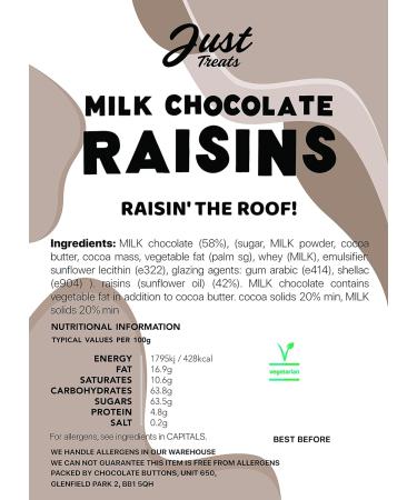 Milk Chocolate Raisins Gift Jar from The Just Treats Collection - Buy Online on GoSupps.com