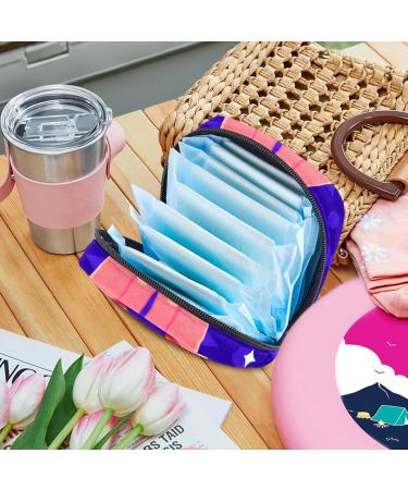 Portable Storage Bags for Women's Bandages & Menstrual Pads - Purple Mandala Design | Stylish & Functional for School & Office - Buy Online on GoSupps.com