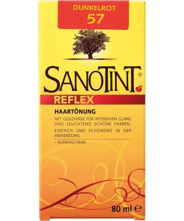  Sanotint Sanotint Reflex Hair Colour No. 57 Dark Red 1 x 80 ml with Golden Millet and Herbal Extracts - Buy Online on GoSupps.com