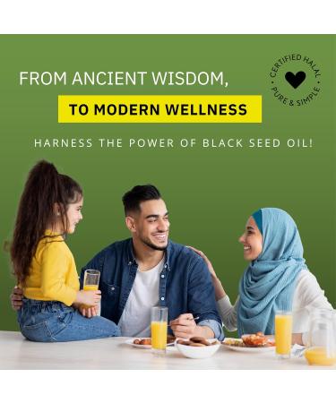 Noor Vitamins Halal Black Seed Oil Capsules, Halal Vitamins, 1000 mg Black Seed Oil from Nigella Sativa, Thymoquinone, Non-GMO, Gluten Free, 60 Count - Buy Online on GoSupps.com