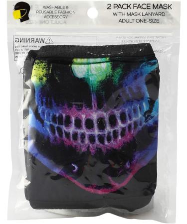 2pc Skull Design Mask Set with Lanyard - Stylish & Comfortable | Shop Internationally - Buy Online on GoSupps.com