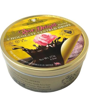 Simpkins Vegan Chocolate Centred Drops Rose Travel Sweet Tin 175 g - Buy Online on GoSupps.com