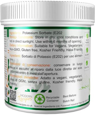 Premium Quality Potassium Sorbate (Mould Inhibitor) 250g - Non-GMO, Gluten Free in Recyclable Container - Buy Online on GoSupps.com