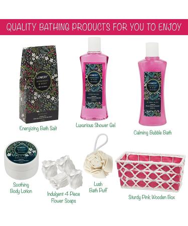Rosemary Mint Home Spa Gift Basket for Her - Ideal for Wedding, Birthday, Appreciation, Anniversary, and Graduation - Bath and Body Gift Set with Shower Gel, Bubble Bath, Salts, Lotion, and More - Buy Online on GoSupps.com