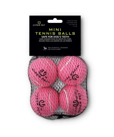 Hyper Pet Tennis Balls for Dogs (Dog Ball Dog Toys for Exercise, Hyper Pet K9 Kannon K2 & Hyper Pet Ball Launcher) Interactive Dog Toys for Large Dogs, Medium Dogs & Small Dogs - 2 Size Options Pink MINI 1.75" - 4 Pack