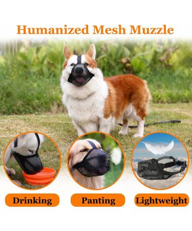 Breathable Mesh Dog Muzzle - Adjustable Nylon Muzzle for Small Dogs | Safety Straps & Comfort - Buy Online on GoSupps.com