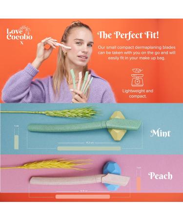 Love Cocobo | Dermaplaning Blades for Face | Eyebrow Razor | Face Razors for Women | Facial Hair Remover for Women | Peach Fuzz Remover | Brow Shaver | 6 Pcs 2 Sizes Eco Biodegradable Dermaplane Tool - Buy Online on GoSupps.com