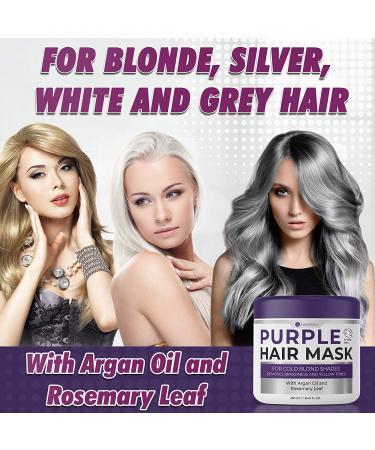 Purple Hair Mask for Blonde Hair - Eliminate Yellow/Copper Tones - Color-Safe Treatment with Keratin & Argan Oil - Buy Online on GoSupps.com